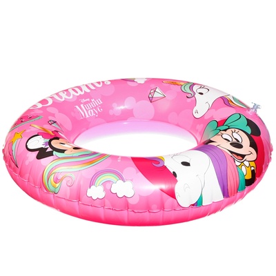 Круг для плавания надувной «Минни Маус» Ø 55 см, детский, розовый