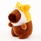 Мягкая игрушка «Капибара», в шапочке котика, 13 см - фото 110795122