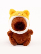 Мягкая игрушка «Капибара», в шапочке котика, 13 см - Фото 2