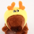 Мягкая игрушка «Капибара» в шапочке оленя, 13 см - Фото 3