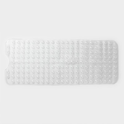 Коврик противоскользящий в ванну на присосках, 39×99 см, прозрачный