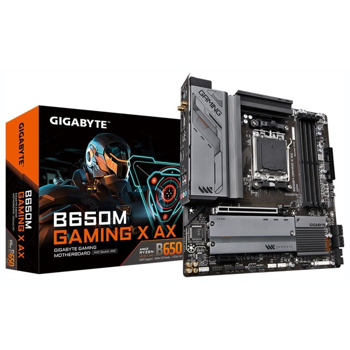 Материнская плата Gigabyte B650M GAMING X AX SocketAM5 AMD B650 4xDDR5 mATX AC`97 8ch(7.1)   1070406 - фото 51621646