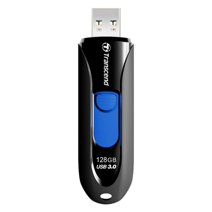 Флешка Transcend 128GB Jetflash 790 TS128GJF790K USB3.0 черный/синий - фото 51621697