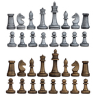 Шахматные фигуры, полистоун, король h-8.8 см d-3.8 см, пешка h-4.2 см d-2.7 см - Фото 2