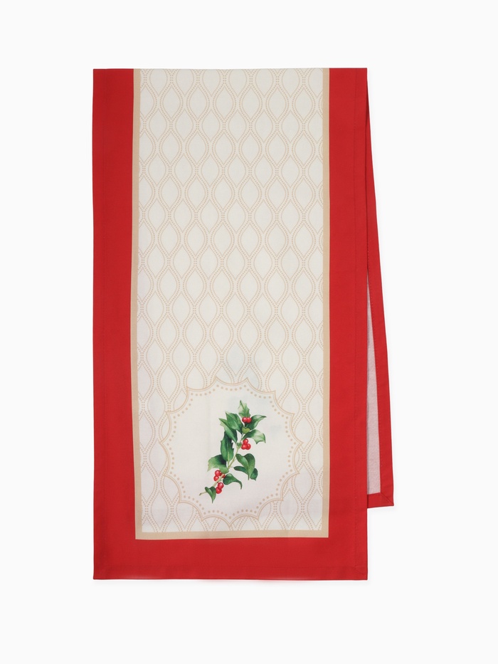 Дорожка новогодняя на стол «Этель» Christmas wreath, размер 40×149 см, 100% хлопок, саржа 190 г/м² - Фото 1