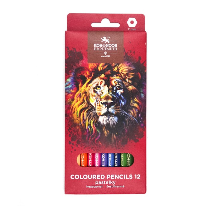 

Карандаши цветные RED LION 3552 12цв, дерево, шестигран, картон.упак, европодв