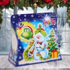 Подарочная коробка новогодняя Змейкин праздник 20,5 (23) х 24 х 11,7 см - Фото 1