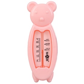 Термометр для ванной «Мишка», цвет розовый