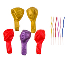 Свечи для торта (6 шт.) + воздушные шары (5 шт.), ХРОМ, МИКС - Фото 3