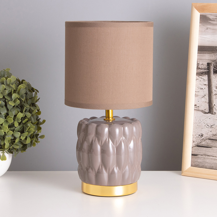 Лампа настольная «Бенита» 1×40 Вт Е14 коричневый 15×15×30 см - Фото 1