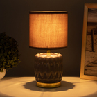 Лампа настольная «Бенита» 1×40 Вт Е14 коричневый 15×15×30 см - Фото 2