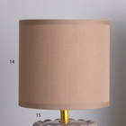 Лампа настольная «Бенита» 1×40 Вт Е14 коричневый 15×15×30 см - Фото 3