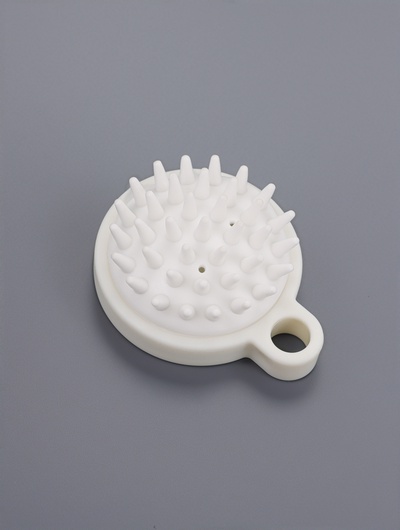 Щётка - массажёр для мытья головы, 8.5×6.8×3.6 см, белая