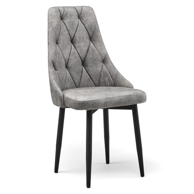 Стул мягкий для кухни «Граф», обивка nova 610, цвет тёмно – серый