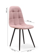 Стул для кухни «Лукас» Velutto 11, пыльная роза - Фото 2