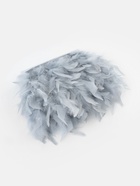 Перья индюка декоративные, на ленте, 13-17 см, 5±0.5 м, светло-серые - Фото 2