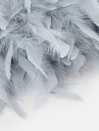 Перья индюка декоративные, на ленте, 13-17 см, 5±0.5 м, светло-серые - Фото 3