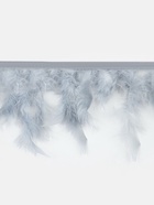Перья индюка декоративные, на ленте, 13-17 см, 5±0.5 м, светло-серые - Фото 4