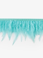 Перья петуха декоративные, на ленте, 10-15 см, 5±0.5 м, светло-голубые - Фото 4