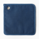 Прихватка Этель Freedom 17х17см.,цвет синий, лён 56%, хлопок 44% 405 г/м2 (комплект 2 шт) - фото 25334708