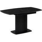 Керамический стол Фестер черный мрамор/черный металл, черный 80x140(180)x76 см - Фото 1