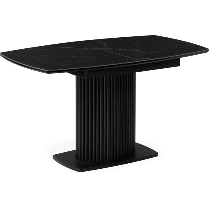 Керамический стол Фестер черный мрамор/черный металл, черный 80x140(180)x76 см