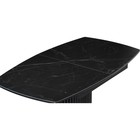 Керамический стол Фестер черный мрамор/черный металл, черный 80x140(180)x76 см - Фото 6