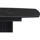 Керамический стол Фестер черный мрамор/черный металл, черный 80x140(180)x76 см - Фото 7