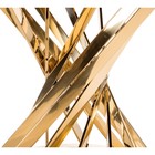 Стол стеклянный Twist металл, золотой/черный 130x130x74 см  (артикул 10510998)  большой выбор товаров оптом и в розницу по низким ценам с доставкой