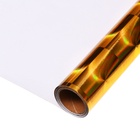 Плёнка самоклеящаяся, голография золотая «Лучи», 0.45×3 м, 30 мкм 3221763