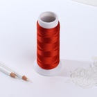 Нить атласная для вышивания, 120D/2, 700 м, красная №107 - Фото 3