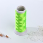 Нить атласная для вышивания, 120D/2, 700 м, ярко-зелёный №644 - Фото 3