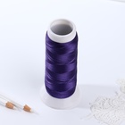 Нить атласная для вышивания, 120D/2, 700 м, фиолетовая №743 - Фото 3