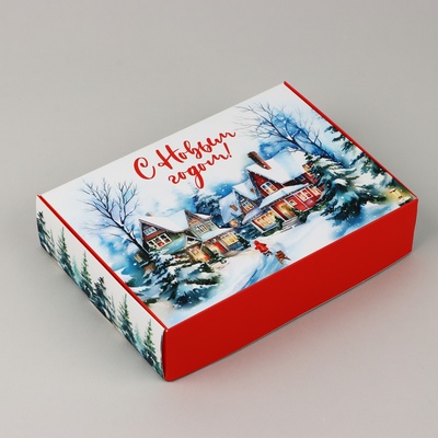 Коробка складная «Зимняя сказка», 21 х 15 х 5 см, Новый год