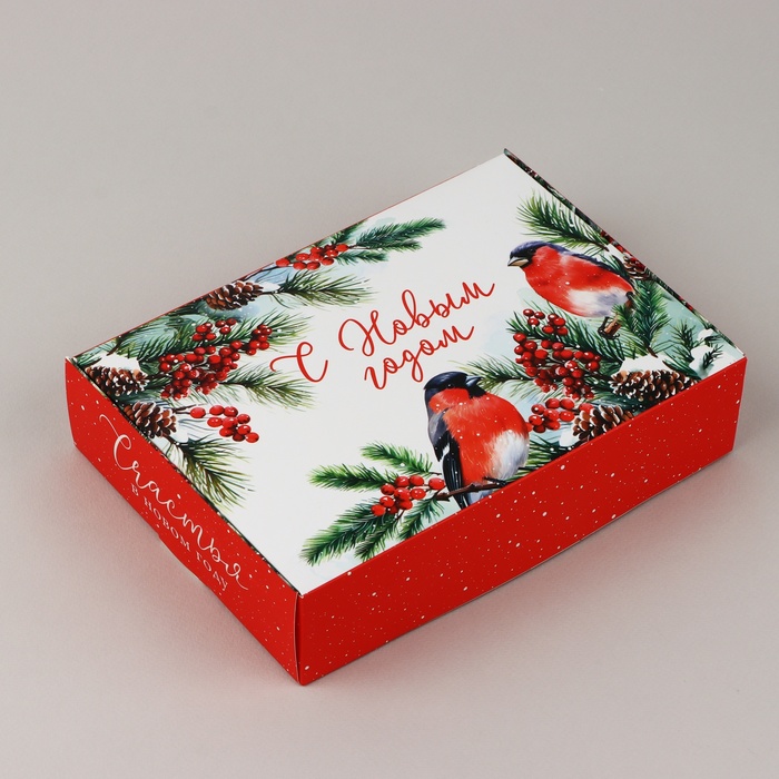 Коробка складная «Счастья в Новом году», 21 х 15 х 5 см, Новый год - Фото 1
