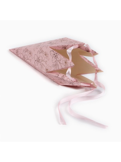 Переноска - шестиугольник для цветов «Цветочная композиция», розовая, 15×35×15 см