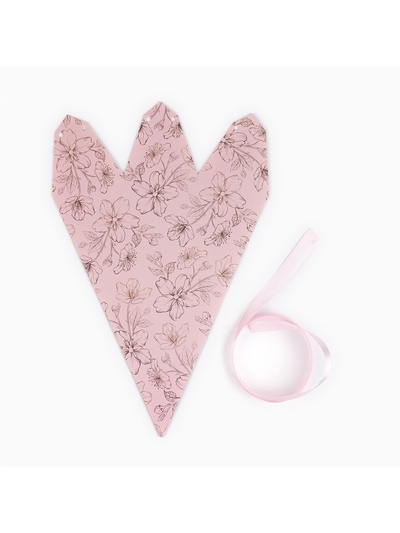 Переноска - шестиугольник для цветов «Цветочная композиция», розовая, 15×35×15 см