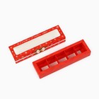 Коробка под 5 конфет новогодняя с ячейками «Счастья и радости» 21×3×5.5 см - Фото 4
