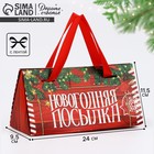 Коробка подарочная «Новогодняя посылка», 24 х 11.5 х 9.5, Новый год 10400585 - фото 3751846