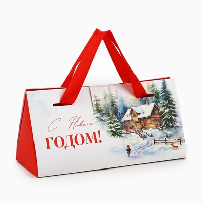 Коробка подарочная «С Новым годом!», 24×11.5×9.5