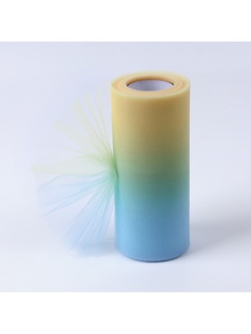 Фатин, 15 см, 23±1 м, 11±1 г/м², жёлто-голубой градиент №2