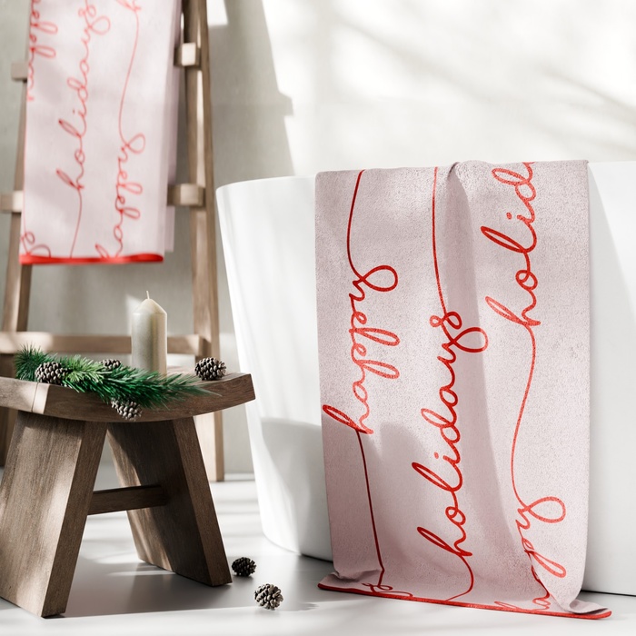 Полотенце махровое «Этель» Happy holiday, 50×90 см, 100% хлопок, 420 г/м² - Фото 1