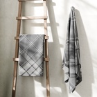 Полотенце махровое «Этель. Клетка», 50×90 см, хлопок 100%, серое - Фото 2