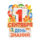 Плакат вырубной "1 сентября! День Знаний!" 49 х 39 см - фото 25307993