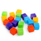 Кубики детские, пластиковые, цветные, 20 штук, 4×4 см - Фото 6