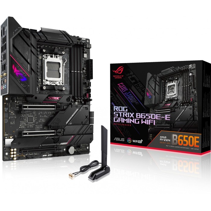 Материнская плата Asus ROG STRIX B650E-E GAMING WIFI SocketAM5 AMD B650 4xDDR5 ATX AC`97 8c   107040 - фото 51644424