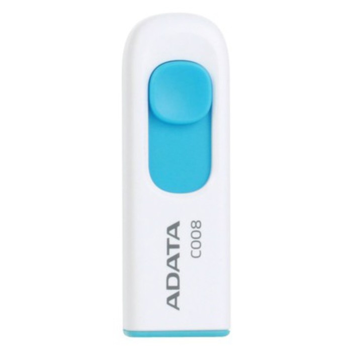 Флешка A-Data 32GB Classic C008 AC008-32G-RWE USB2.0 белый/синий - фото 51649534