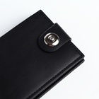 Портмоне мужское на магните, отдел для карт, купюр, чёрный - Фото 4