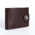 Портмоне мужское на магните, отдел для карт, купюр, коричневый - Фото 7