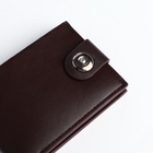 Портмоне мужское на магните, отдел для карт, купюр, коричневый - Фото 4